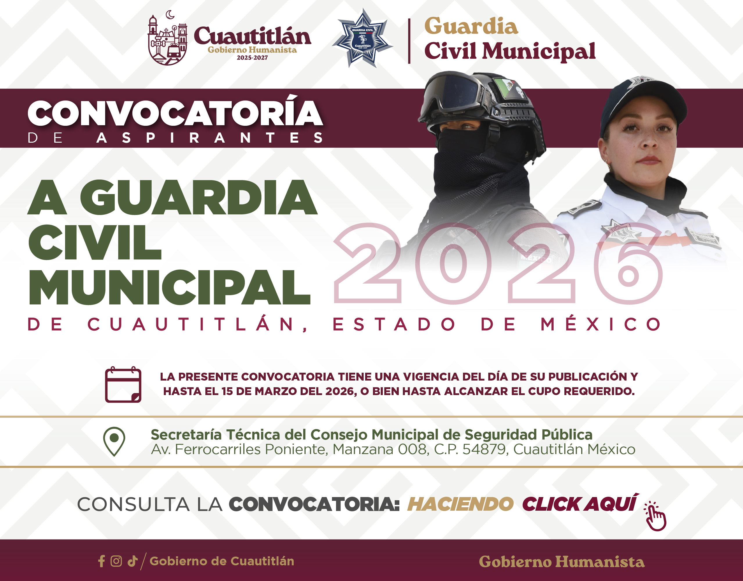 Convocatoria Aspirante a Guardia Civil